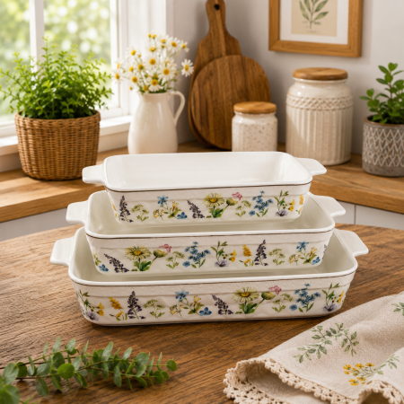طقم بايركس صواني فرن سيراميك OVENWARE – 3 أحجام 5-24
